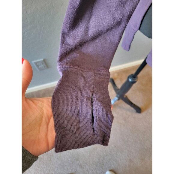 Athleta Long Sleeve Purple Sweater Size XS Thumb Holes Sport Athletic Casual - Picture 3 of 8